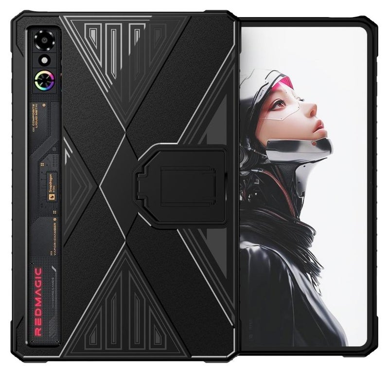 عام غطاء متوافق مع لوحي نوبيا ريد ماجيك للألعاب 3 برو 9.06 بوصة (2025)، مقاوم للسقوط والخدوش، مع حامل قابل للطي، وغطاء مقاوم للبصمات. - Image 1