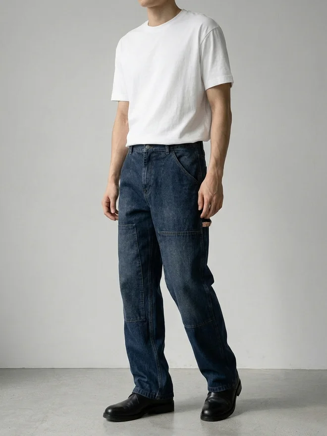 Styli  Men Wide Leg Washed Jeans for Men | Best Price UAE