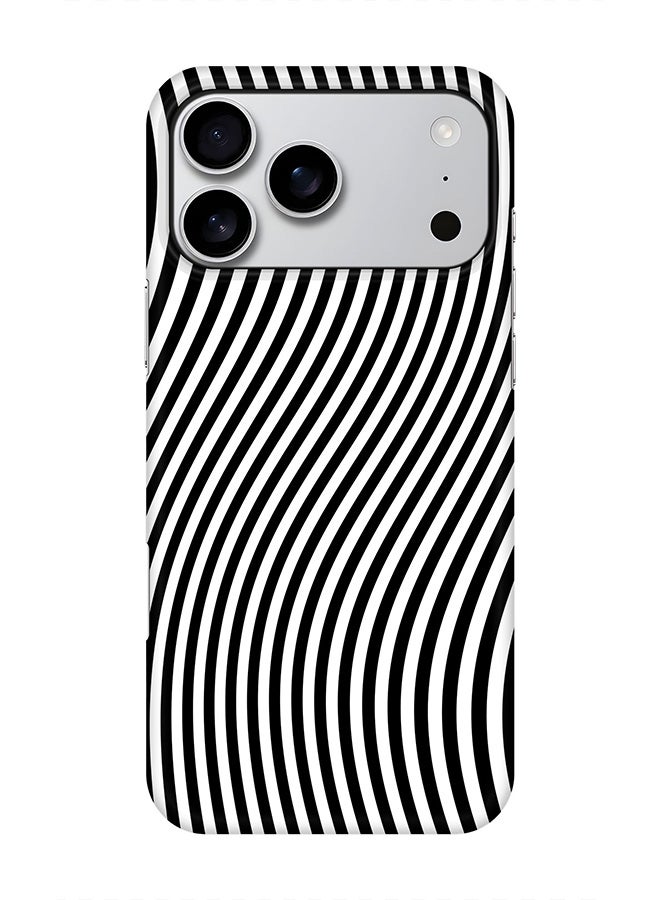 Stylizedd For iPhone 17 Pro Max,Case, [Compatible with MagSafe] Magnetic cover Slim fit Protection Matte, - Zebra Lines