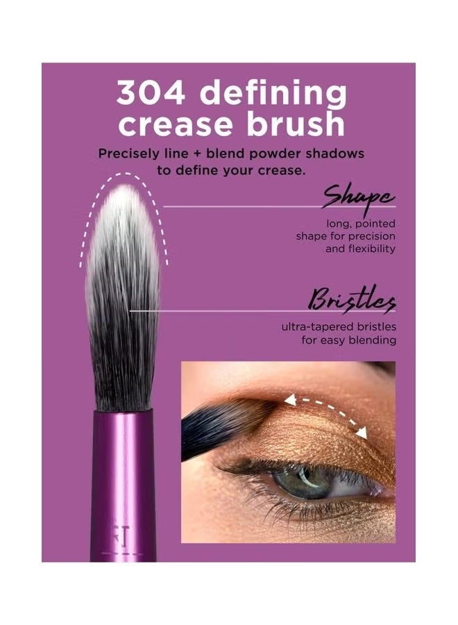 RT Eye Makeup Brush Set 8 Pieces Multicolor Brushes for Eyeshadow Blending Eyeliner and Mascara Lightweight Aluminum Handle Daily Makeup Essentials - Image 3