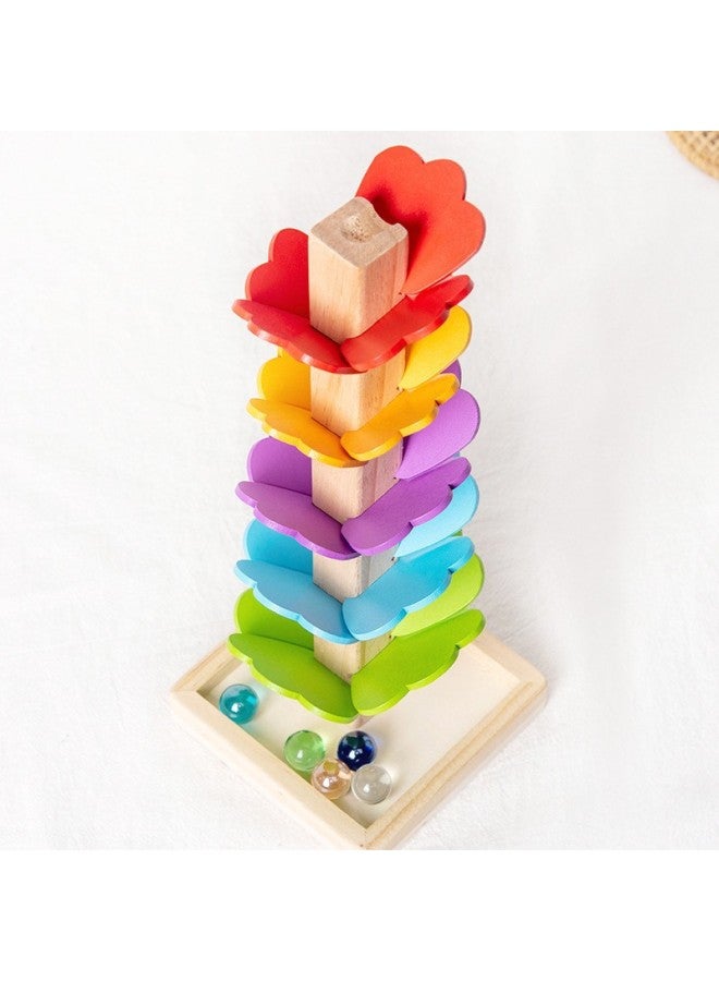 Wooden Music Tree Baby Rolling Ball Track Early Education Intelligence Toys Ins Rainbow Blocks Musical Tree Children Educational Toy-Color:cpc Certified Small Size Music Tree 0.37 Kg12.5 * 12.5*29cm  - Image 5