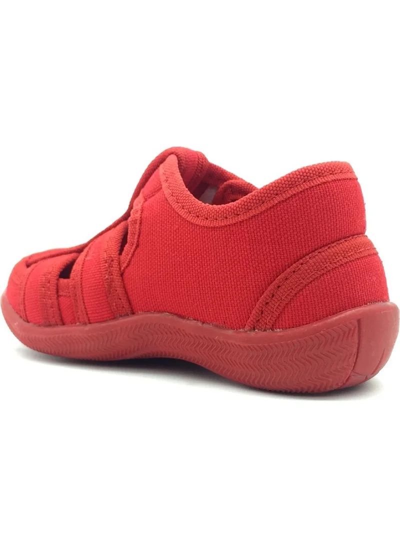 Nubebe Children's Linen Home Shoes Red