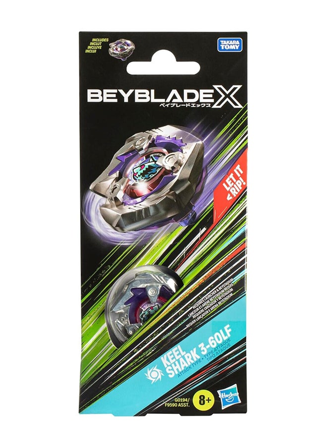 BeyBlade X Keel Shark 3-60Lf | Right Spinning Attack Type Top | Takara Tomy-Designed X | Gift For Lovers And Kids  - Image 2