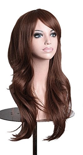 ANESHE Wigs 28" Long Wavy Hair Heat Resistant Cosplay Wig for Women (Dark Brown) - Image 2