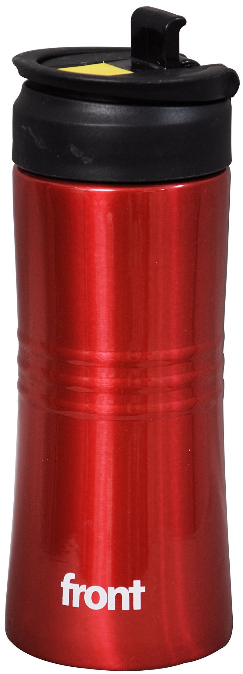 Front Stainless Steel Sipper Bottle, 450ml, Red/Black - Image 4