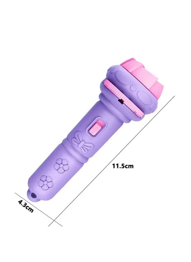 ChicVibe - Kids Flashlight with 24 Projection Patterns – 3 Card Set, Bedtime Light & Early Educational Toy for Toddlers, Purple - Image 1