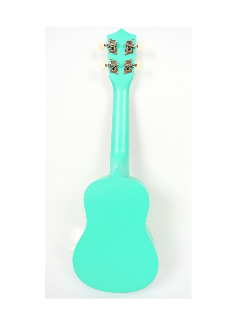 Mike Music 21inch ukulele with Bag, Strap, Pick, and Extra Strings (Green)  - Image 3