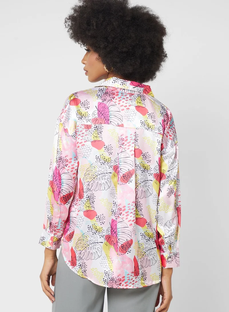 ELLA Printed Button Down Shirt
