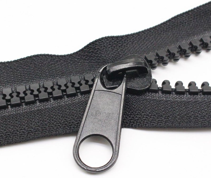 YaHoGa 10 Large Plastic Zipper by The Yard Bulk Black 10 Yards with 10pcs Long Sliders for DIY Sewing Tailor Crafts Canvas Bags Tents 10 Yards - Image 4