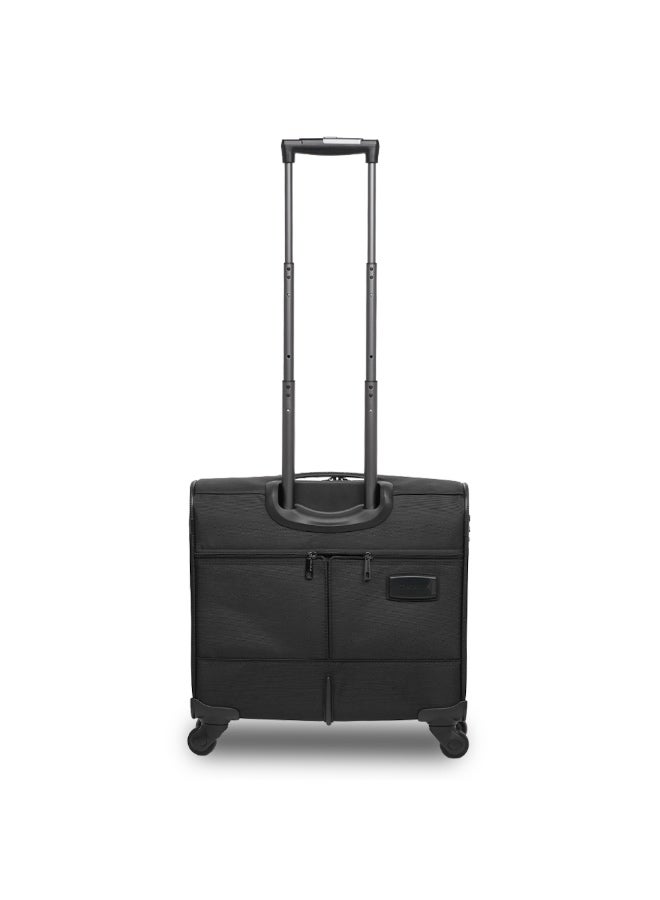 President 18-inch Premium Pilot Bag Water Resistant 4 Smooth Wheeled Rolling Laptop Case with Safe Zippers for Unisex, 9117 -Black - Image 2