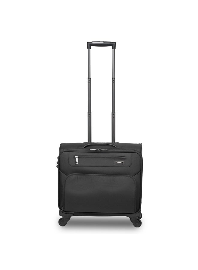 President 18-inch Premium Pilot Bag Water Resistant 4 Smooth Wheeled Rolling Laptop Case with Safe Zippers for Unisex, 9117 -Black - Image 1