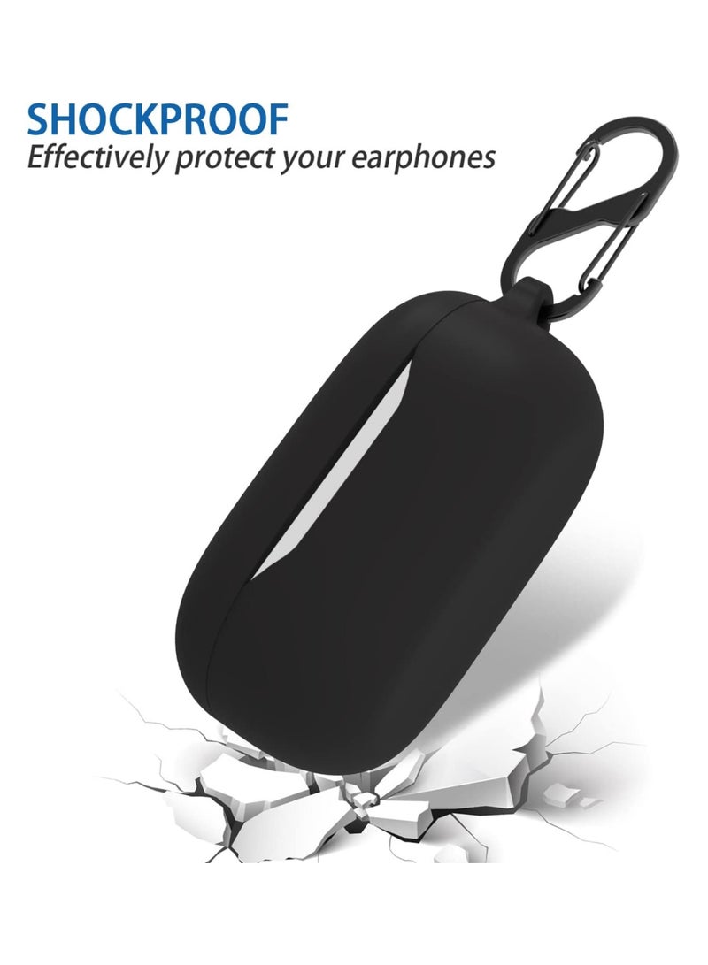 Alyashmac Silicone Protective  Case for Huawei FreeBuds SE with Keychain Cover (Black) - Image 4