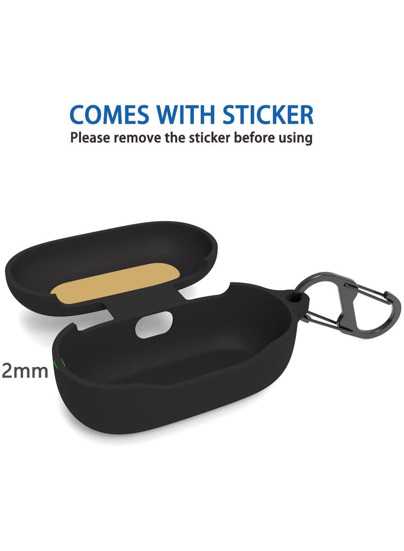 Alyashmac Silicone Protective  Case for Huawei FreeBuds SE with Keychain Cover (Black) - Image 5