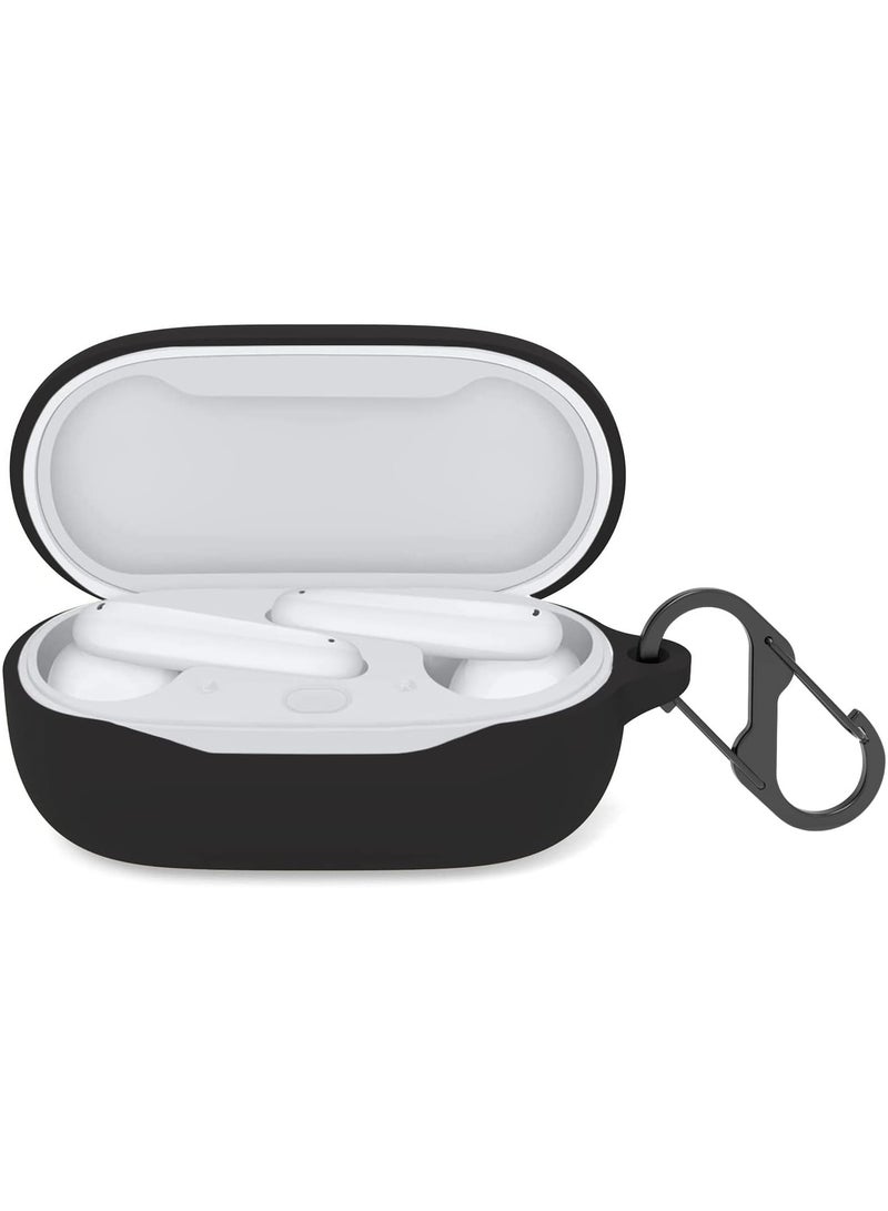 Alyashmac Silicone Protective  Case for Huawei FreeBuds SE with Keychain Cover (Black) - Image 1