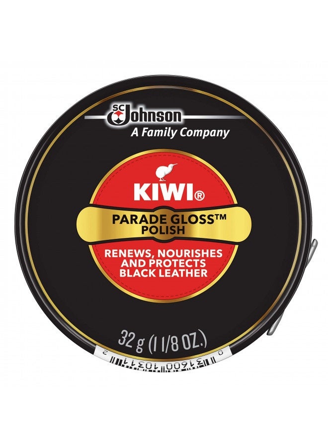 Kiwi Parade Gloss Shoe Polish, 1 Metal Tin, Black, 1.125 Oz - Image 3