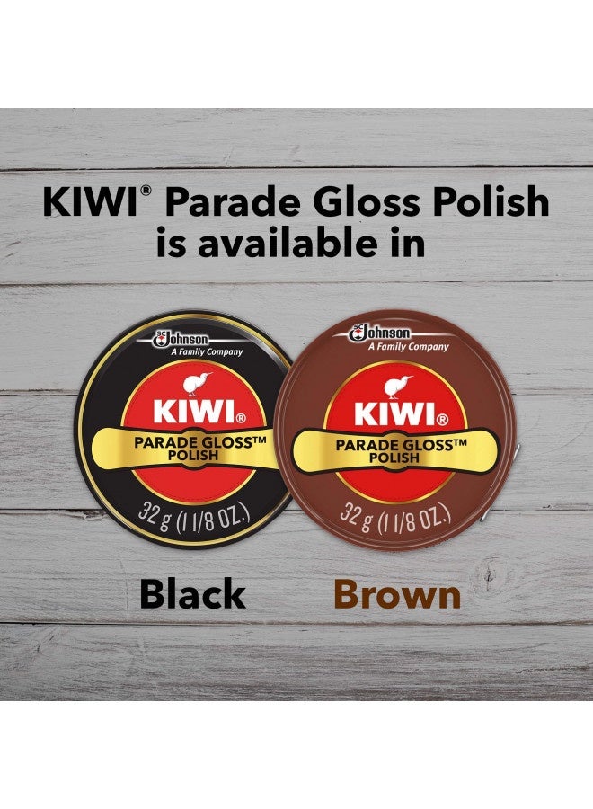 Kiwi Parade Gloss Shoe Polish, 1 Metal Tin, Black, 1.125 Oz - Image 4