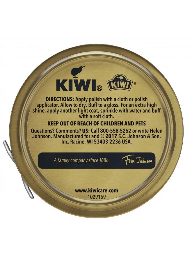Kiwi Parade Gloss Shoe Polish, 1 Metal Tin, Black, 1.125 Oz - Image 1