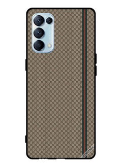 Covernex غطاء حماية لهاتف Oppo Reno5 Pro 5G بخطوط حمراء وخضراء على نمط بني  - Image 1
