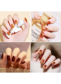 Allenbelle Jelly Gel Nail Polish Set 6 Color,Sheer Brown Gel Nail Polish Set,Uv Led Soak Off Polish Home Diy Manicure Nail Salon Varnish  - Image 4