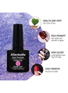 Allenbelle Jelly Gel Nail Polish Set 6 Color,Sheer Brown Gel Nail Polish Set,Uv Led Soak Off Polish Home Diy Manicure Nail Salon Varnish  - Image 5