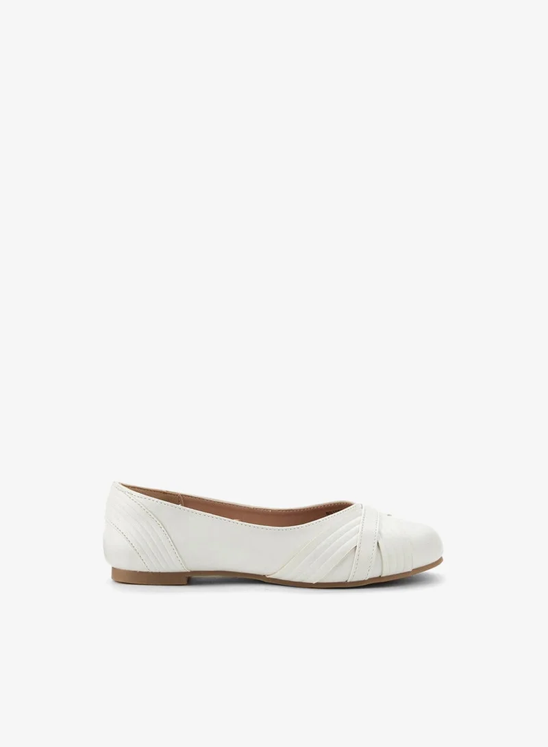 Little Missy White Girls Slip-On Ballerina Shoes for Women | Best Price UAE