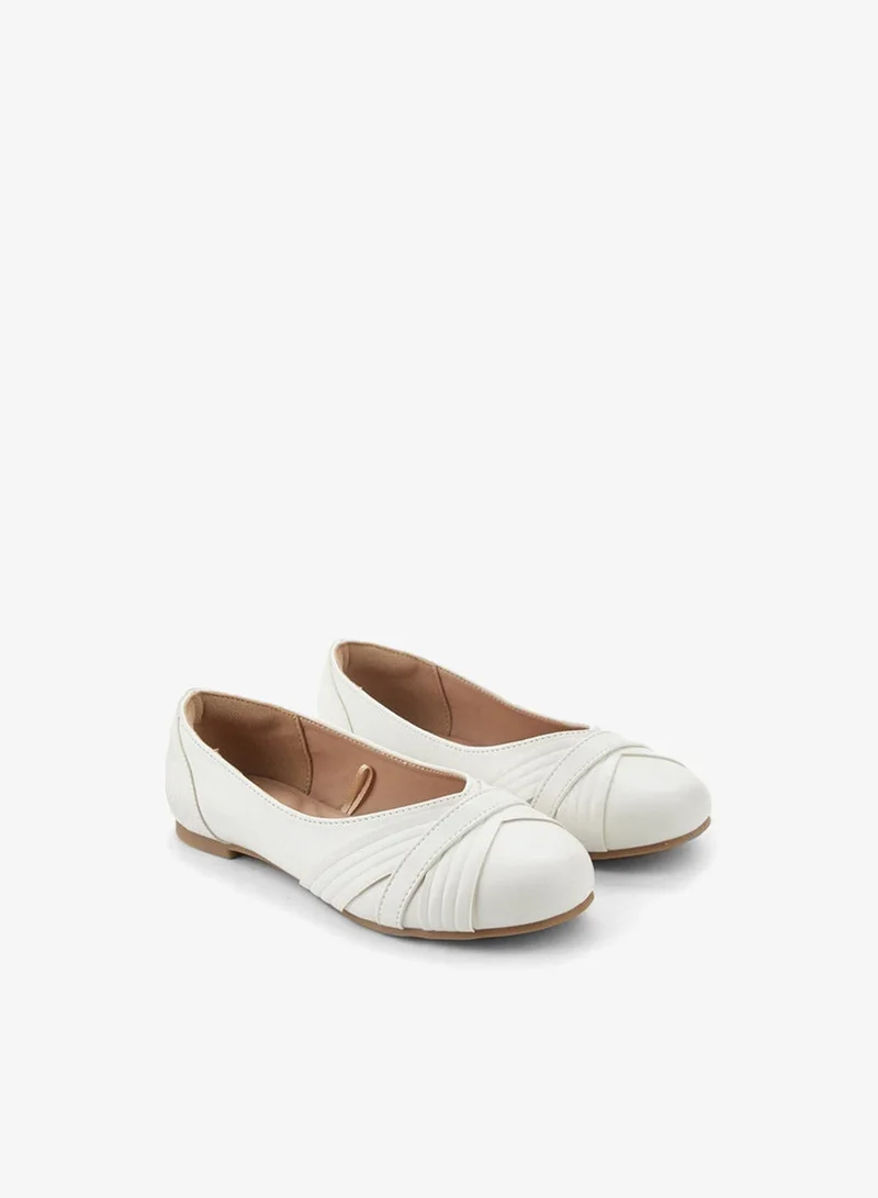 Little Missy White Girls Slip-On Ballerina Shoes for Women | Best Price UAE