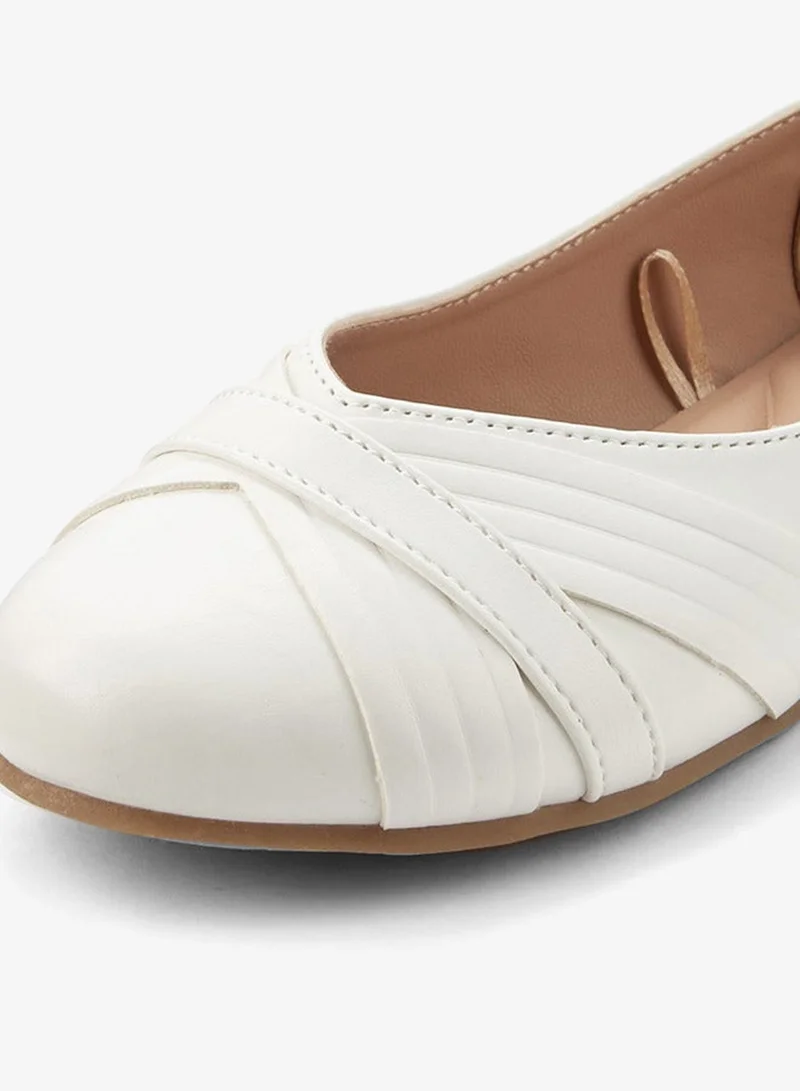 Little Missy White Girls Slip-On Ballerina Shoes for Women | Best Price UAE