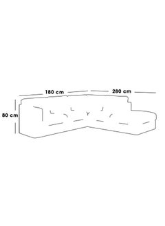 Al Home 4 Seater L-shape Sofa 280×180×80 Cm - Grey Linen  - Image 2