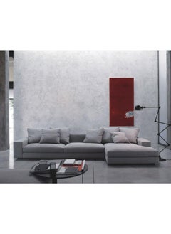 Al Home 4 Seater L-shape Sofa 280×180×80 Cm - Grey Linen  - Image 1