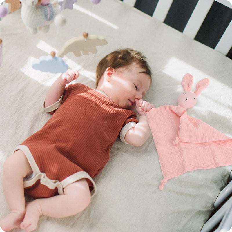 Knirose Premium Soft Muslin Cotton Bunny Loveys Soft & Breathable Newborn Security Blanket, Perfect for Baby Boy Girl, Gender Neutral. Fabric for Comfortable Sleep & Play, Ideal for Newborns, Toddlers - Image 3
