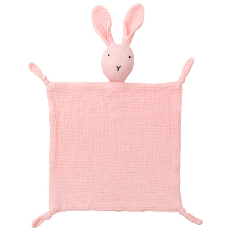 Knirose Premium Soft Muslin Cotton Bunny Loveys Soft & Breathable Newborn Security Blanket, Perfect for Baby Boy Girl, Gender Neutral. Fabric for Comfortable Sleep & Play, Ideal for Newborns, Toddlers - Image 1