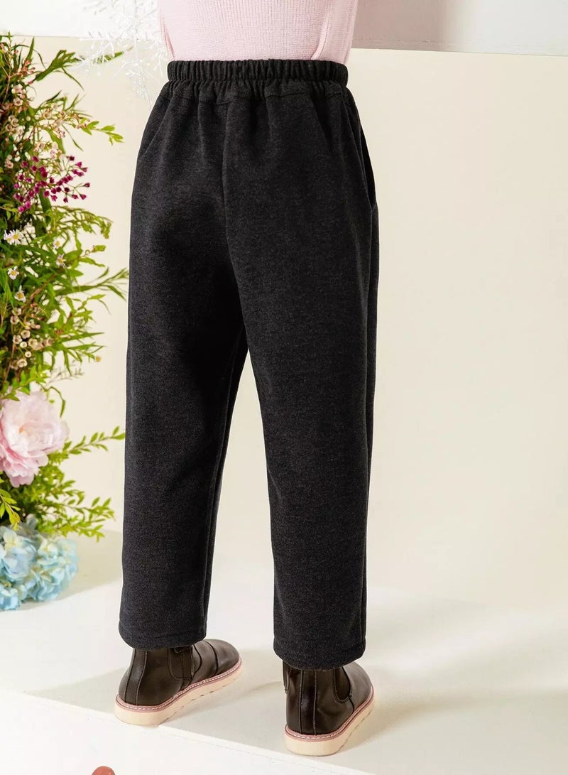 Girls Button Fly Plicated Pants  - Image 2