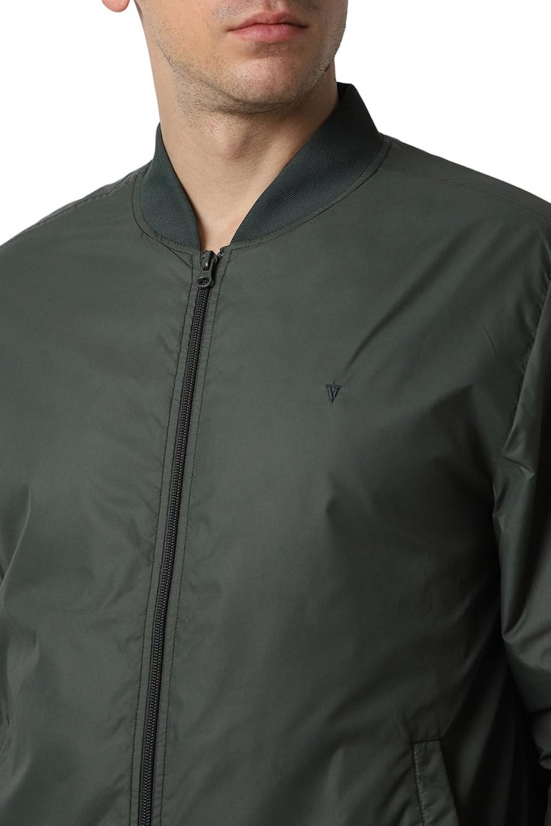 Van Heusen Polyester Sport Men's Car Standard Coat (Vsjkabofw70774_Olive_M), Grey - Image 4