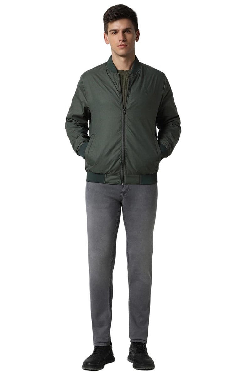 Van Heusen Polyester Sport Men's Car Standard Coat (Vsjkabofw70774_Olive_M), Grey - Image 5