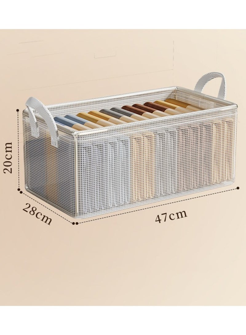 CityRiya-Long Clothing Storage Bins 6 Pcs Clothes Storage Box for Closet Foldable Storage Baskets Cube Closet Organizer Clothes Storage Containers Boxes for Organizing Shelves Clothes, Toys, Office  - Image 4