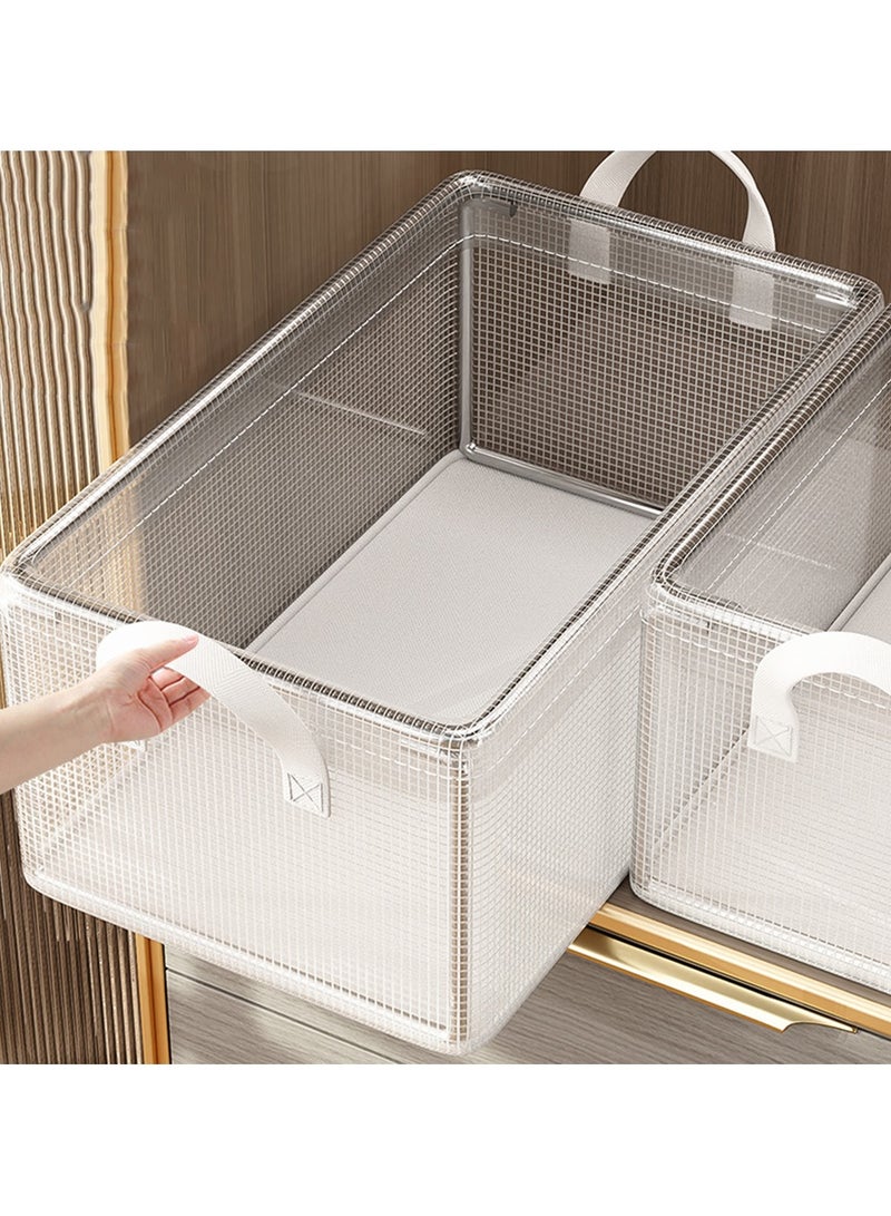 CityRiya-Long Clothing Storage Bins 6 Pcs Clothes Storage Box for Closet Foldable Storage Baskets Cube Closet Organizer Clothes Storage Containers Boxes for Organizing Shelves Clothes, Toys, Office  - Image 2