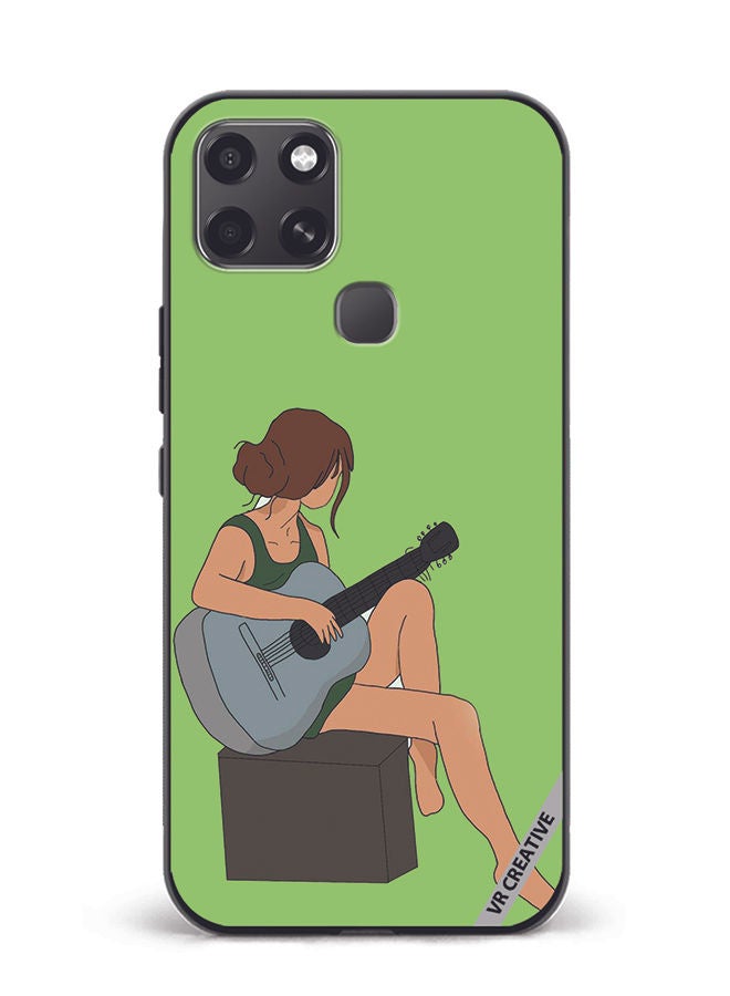 VR CREATIVE Protective Case Cover For Infinix Smart 6 Girl With Guitar Design Multicolour - Image 1