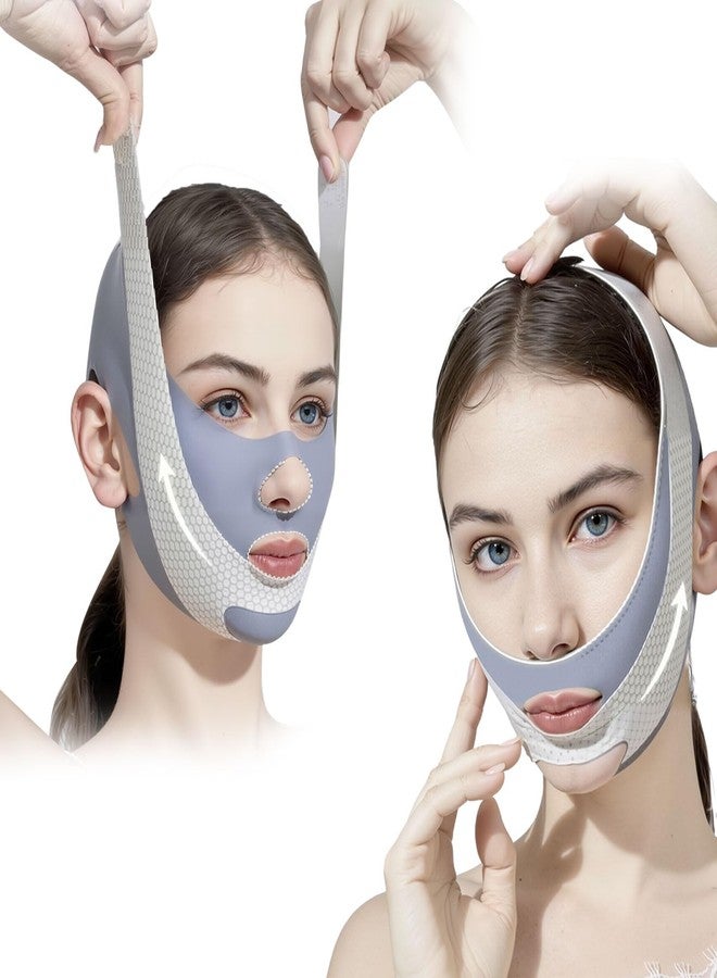 PHIXBEAR 2 Pack V Line Lifting Mask with Chin Strap for Sleeping, Reusable Chin Strap for Double Chin for Women, Adjustable Chin Strap, Jaw Exerciser - Image 1