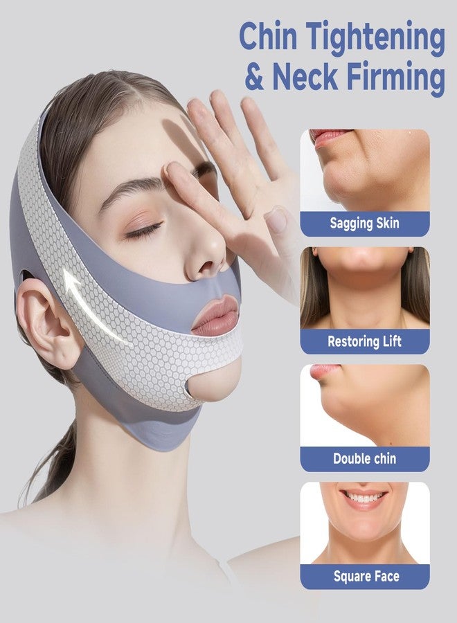 PHIXBEAR 2 Pack V Line Lifting Mask with Chin Strap for Sleeping, Reusable Chin Strap for Double Chin for Women, Adjustable Chin Strap, Jaw Exerciser - Image 2