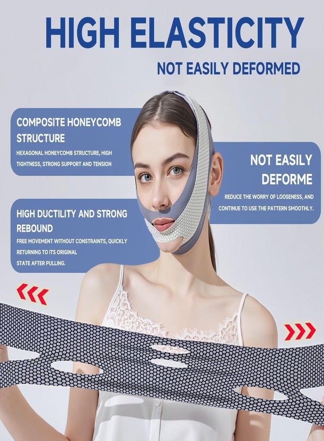 PHIXBEAR 2 Pack V Line Lifting Mask with Chin Strap for Sleeping, Reusable Chin Strap for Double Chin for Women, Adjustable Chin Strap, Jaw Exerciser - Image 3