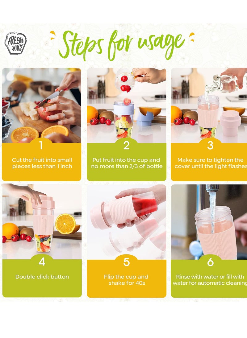 Generic - USB Rechargeable Portable Blender Bottle - Mini Juice Mixer for Smoothies, Shakes & Fresh Juice - Ideal for Home, Travel & Office - Perfect Gift for Health Enthusiasts - Image 1