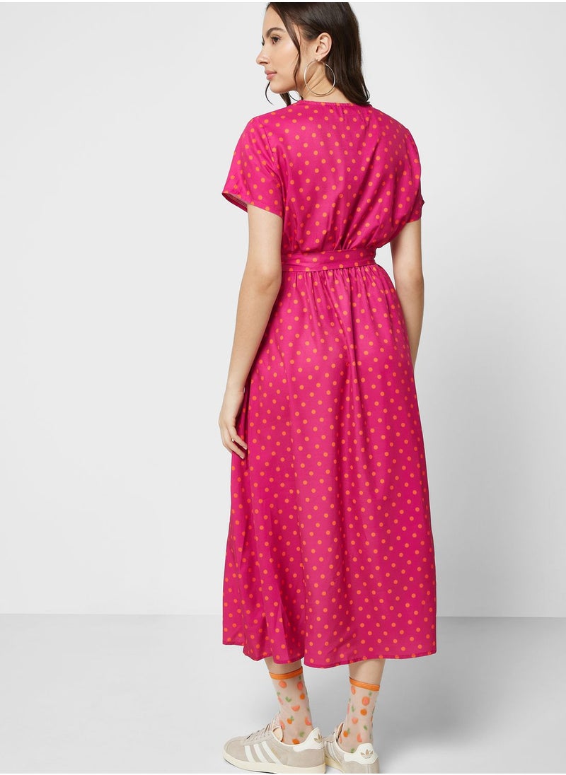 Ginger - Urban Minx Polka Dot Printed Dress - Image 1