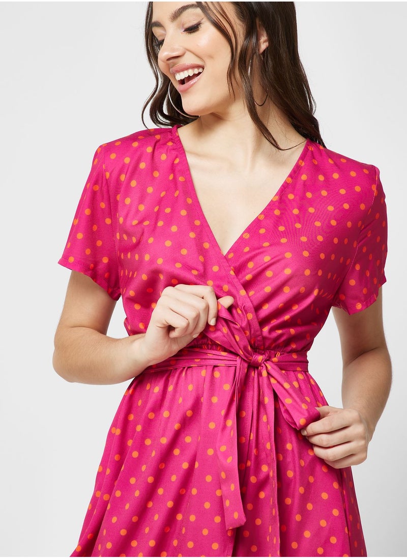Ginger - Urban Minx Polka Dot Printed Dress - Image 1