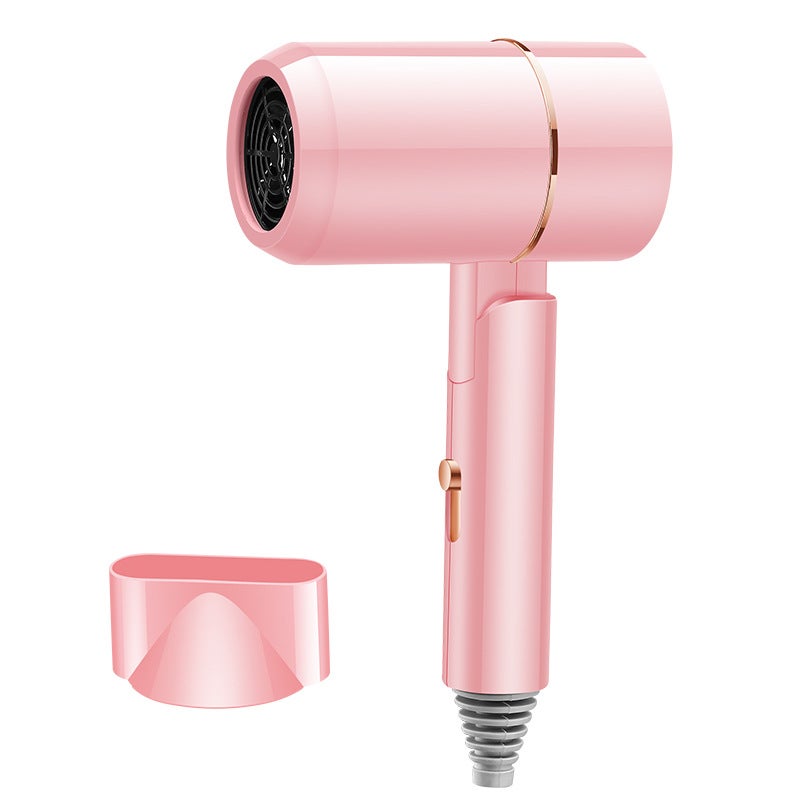 عام Portable Ionic Hair Dryer Gradient Color Folding pink