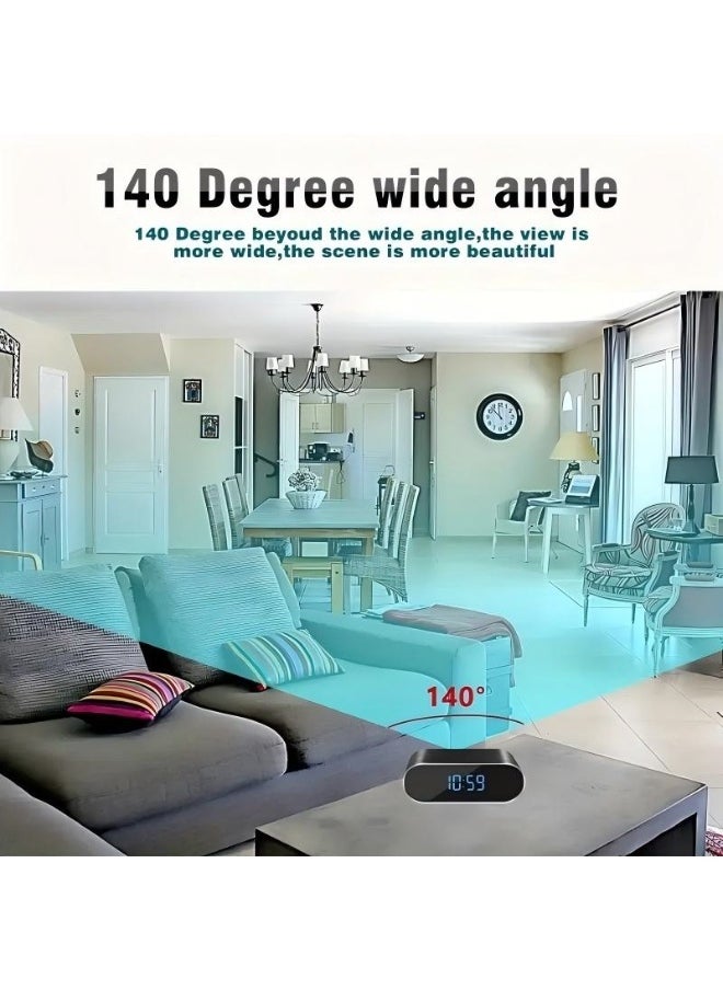 Security Camera with Clock, HD 1080P Indoor WiFi Camera with Night Vision and Motion Detection, Nanny Camera for Home Office, and more.