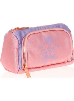 KAUKKO Plump Two Compartment Pencil Bag - Girl - Double Salmon  - Image 1