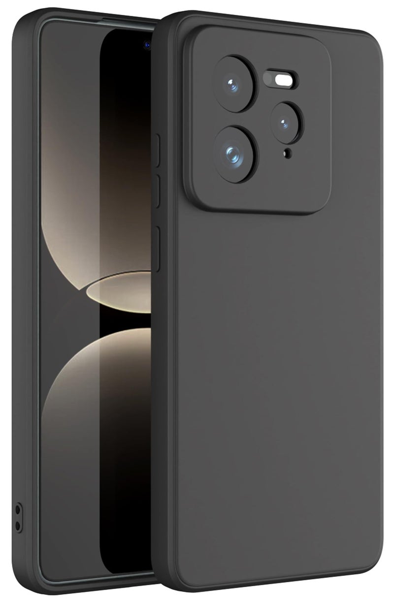 Kapa Matte Protective Lens Flexible Back Cover for Realme GT 7 PRO | Slim Silicone with Soft Lining Shockproof Full Body Bumper Case (Black) - Image 1
