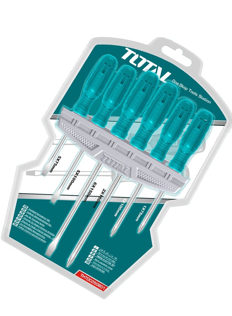 توتال THTDC250601 طقم مفك 6 قطع مفك مغناطيسي Cr.V - Image 3