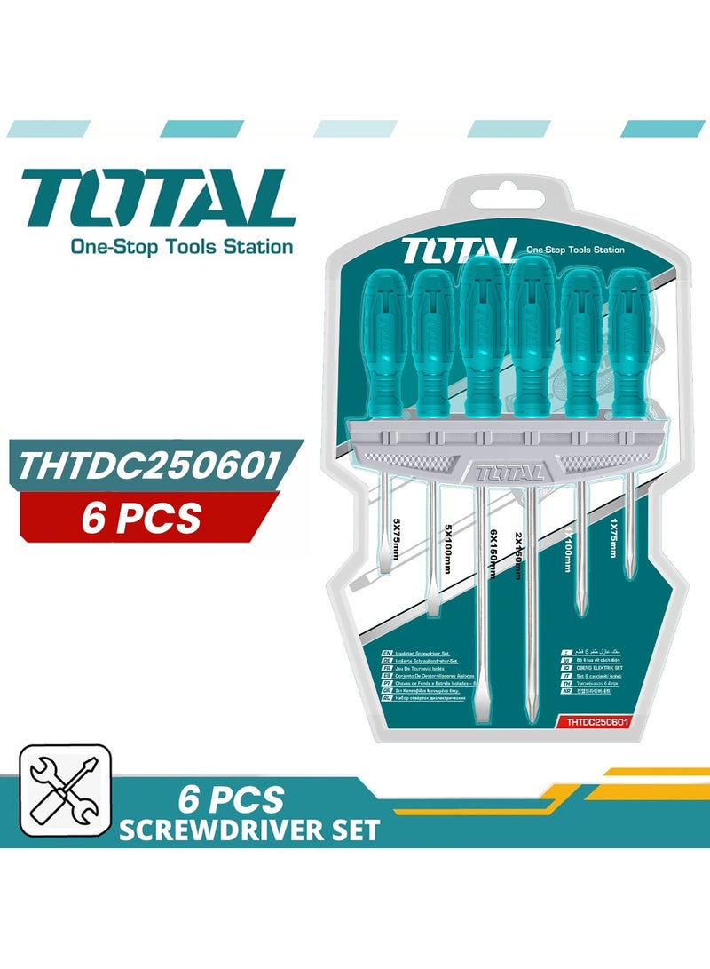 توتال THTDC250601 طقم مفك 6 قطع مفك مغناطيسي Cr.V - Image 1