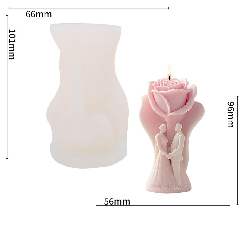 EVERELAM Couple Love Cylinder Molds Silicone Wave Spiral Candle Mold - Silicone Resin Casting Molds For Candle & Resin & Soap Craft Supplies - Image 4